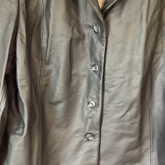 Reneshanta Classic Black Women's Leather Jacket Size XL - Picture 4 of 8